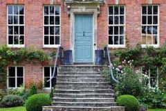 Stylish wooden front security door