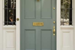 Wooden front security door reinforced