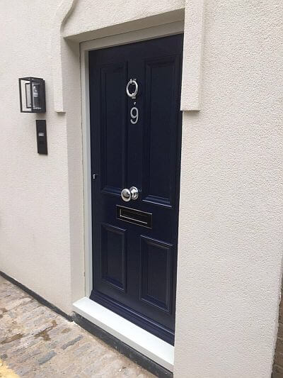 high-security-front-entrance-door-central-london-sprayed-finish
